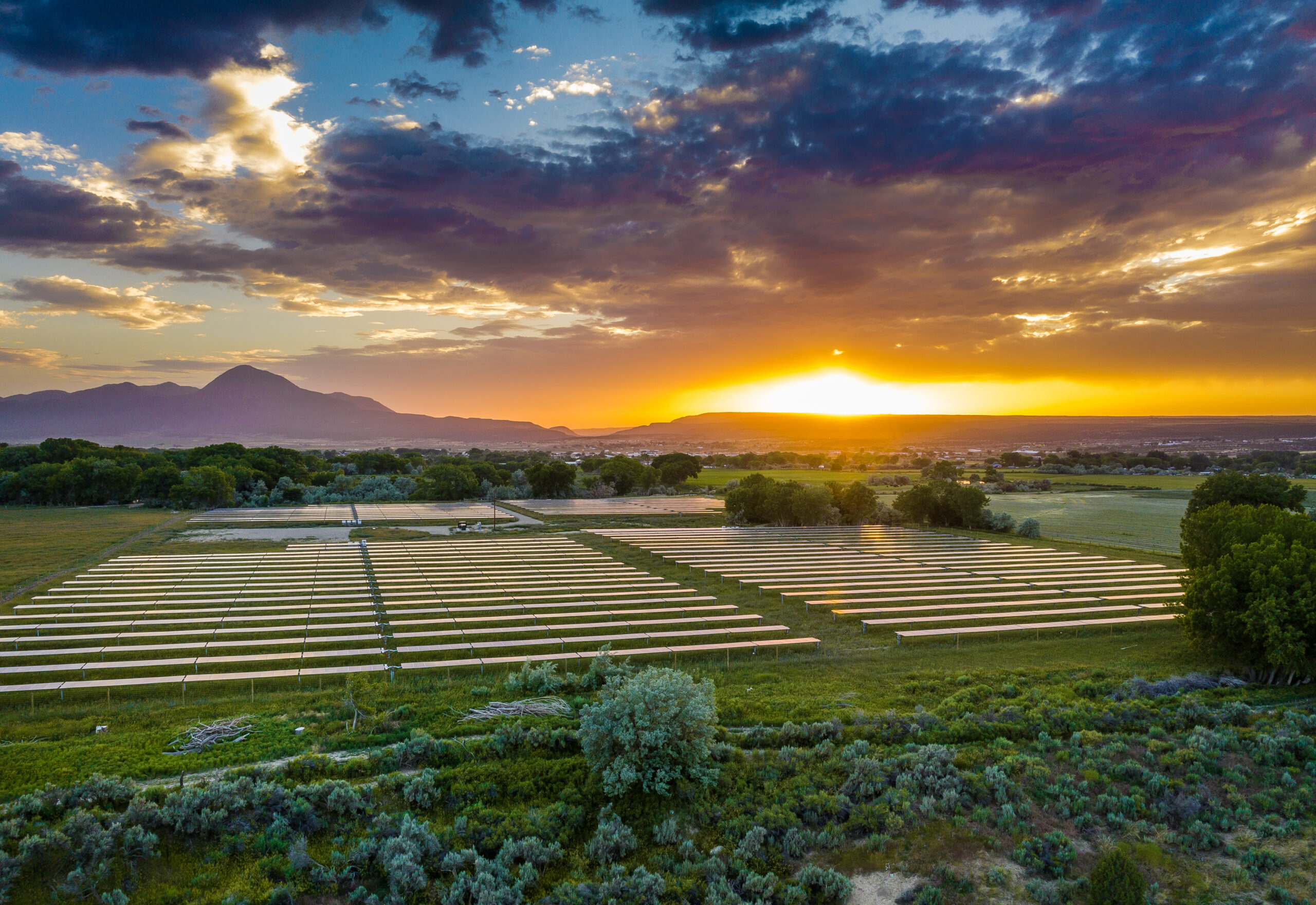 Industrial Drone Photography - Solar Panel Electricity Site